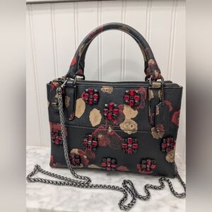 EUC Authentic Coach Turnlock Borough Satchel With Embellishments